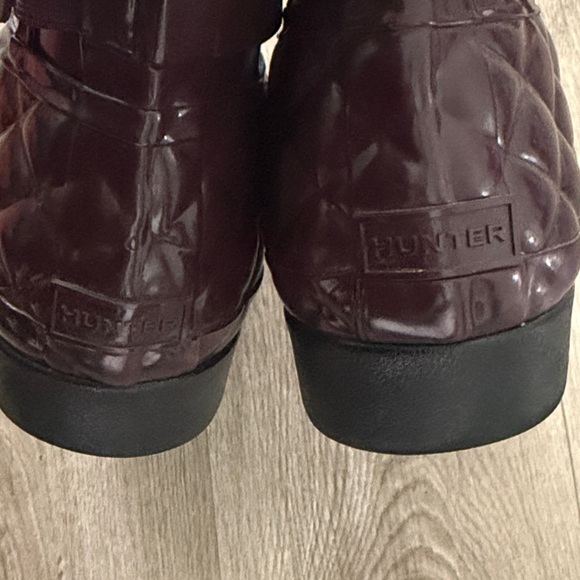 Hunter Women's Deep Burgundy Chelsea Rain Booties with Buckle - Picture 5 of 5